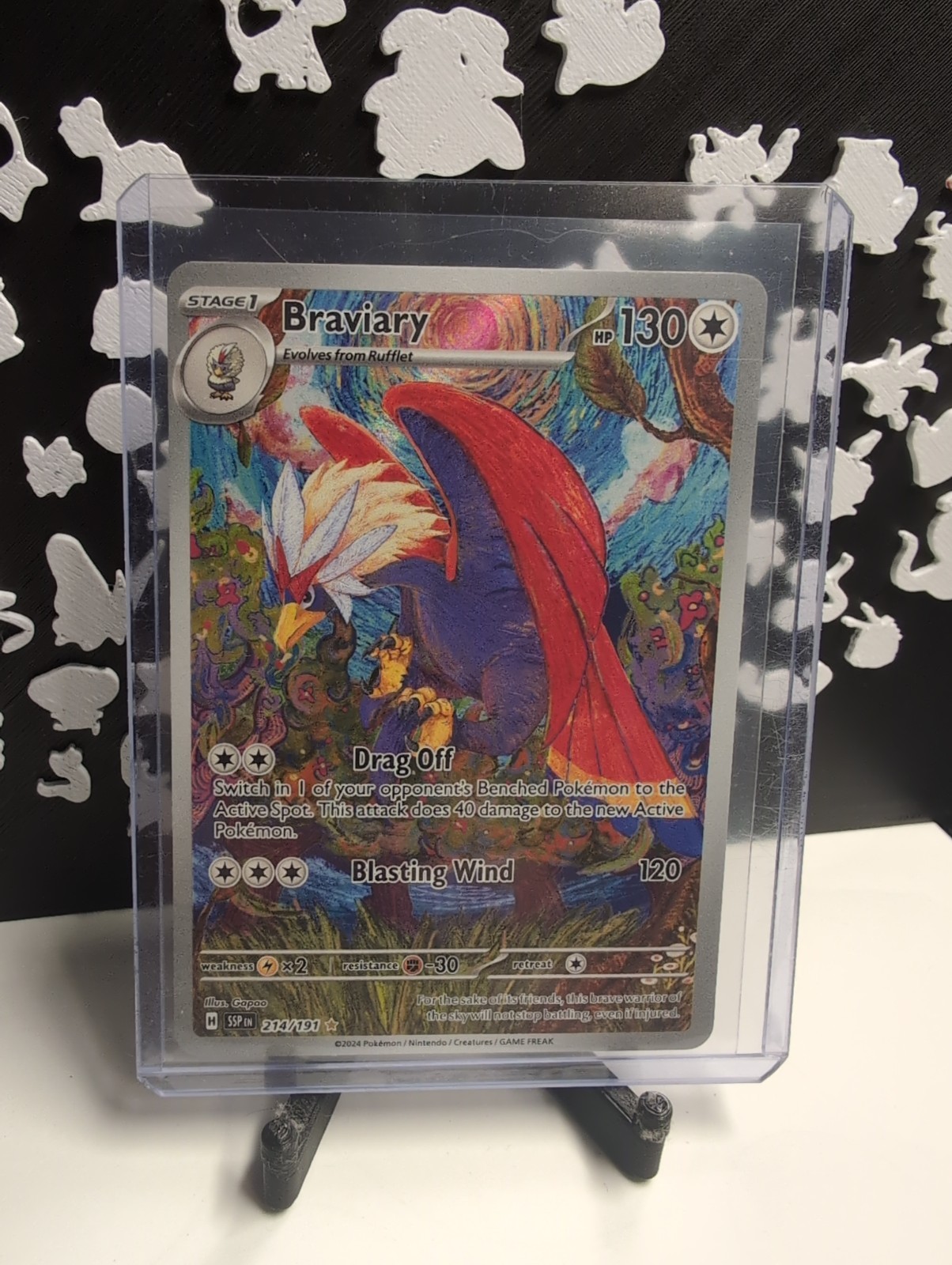 Braviary 214/191 Surging Sparks Illustration Rare