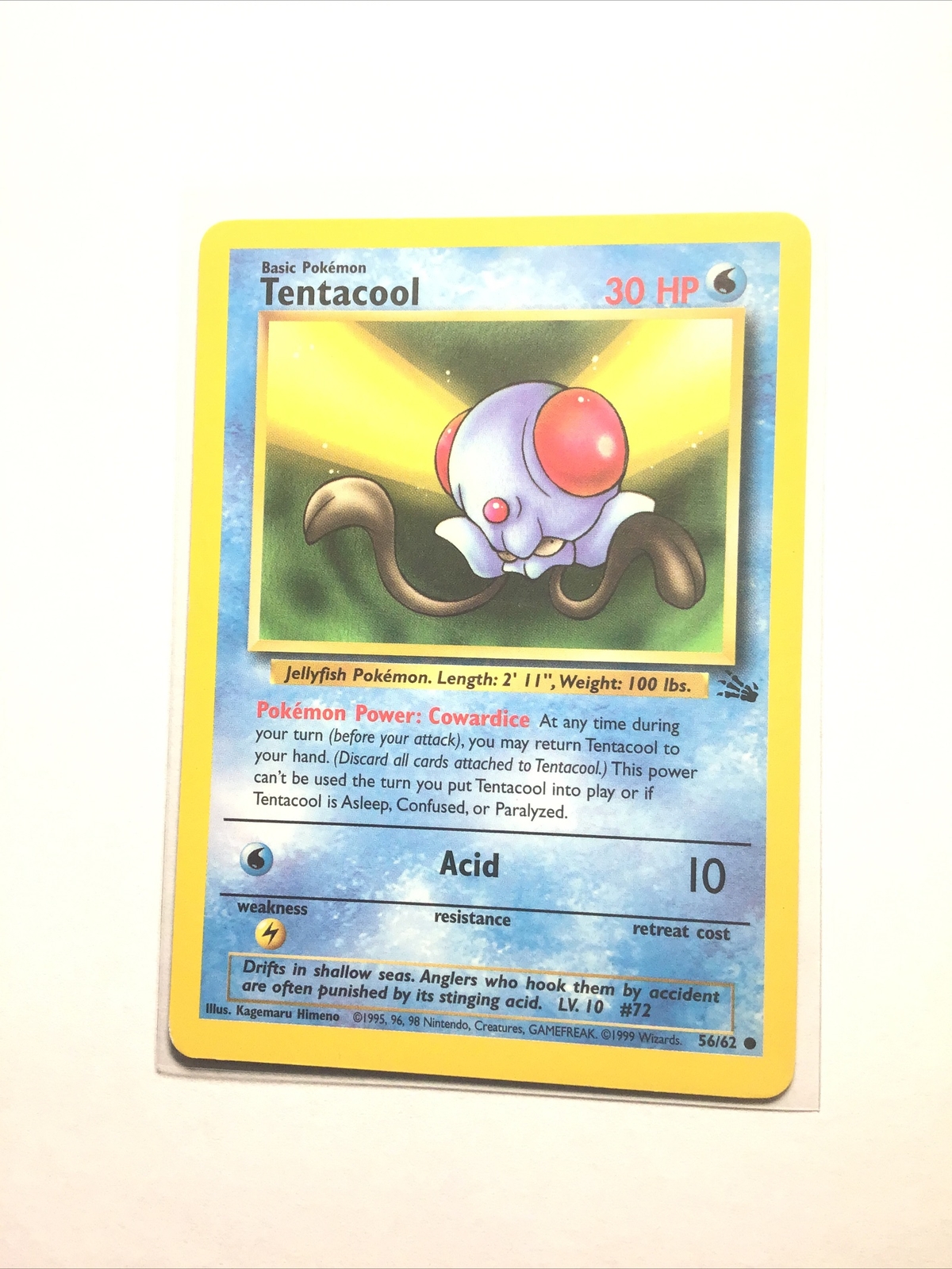 TENTACOOL – 56/62 – Fossil – Pokemon Card – LP