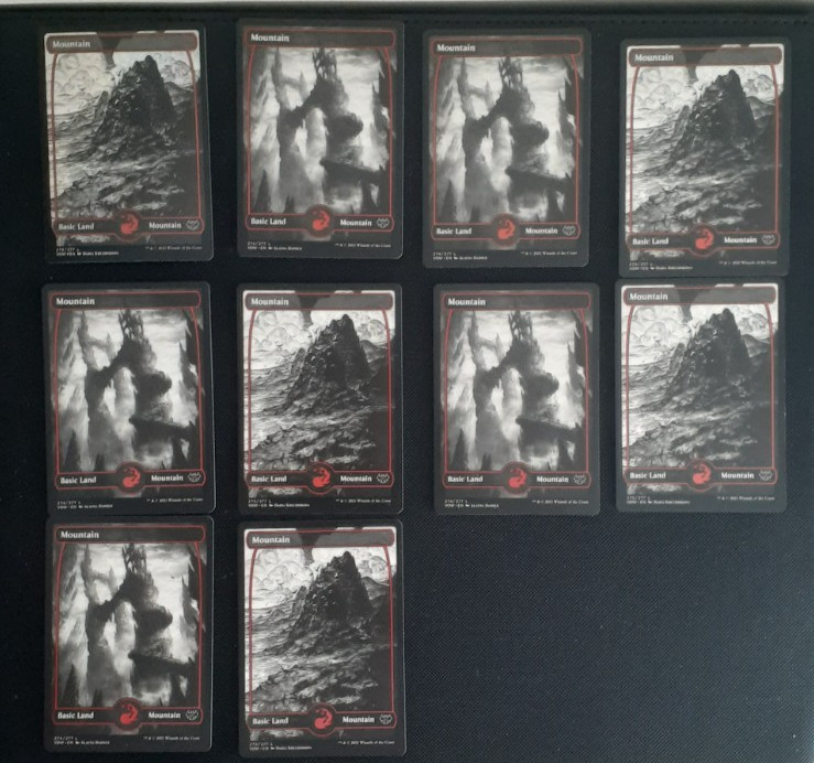 10x FULL ART MOUNTAIN – Crimson Vow – MTG – Magic the Gathering