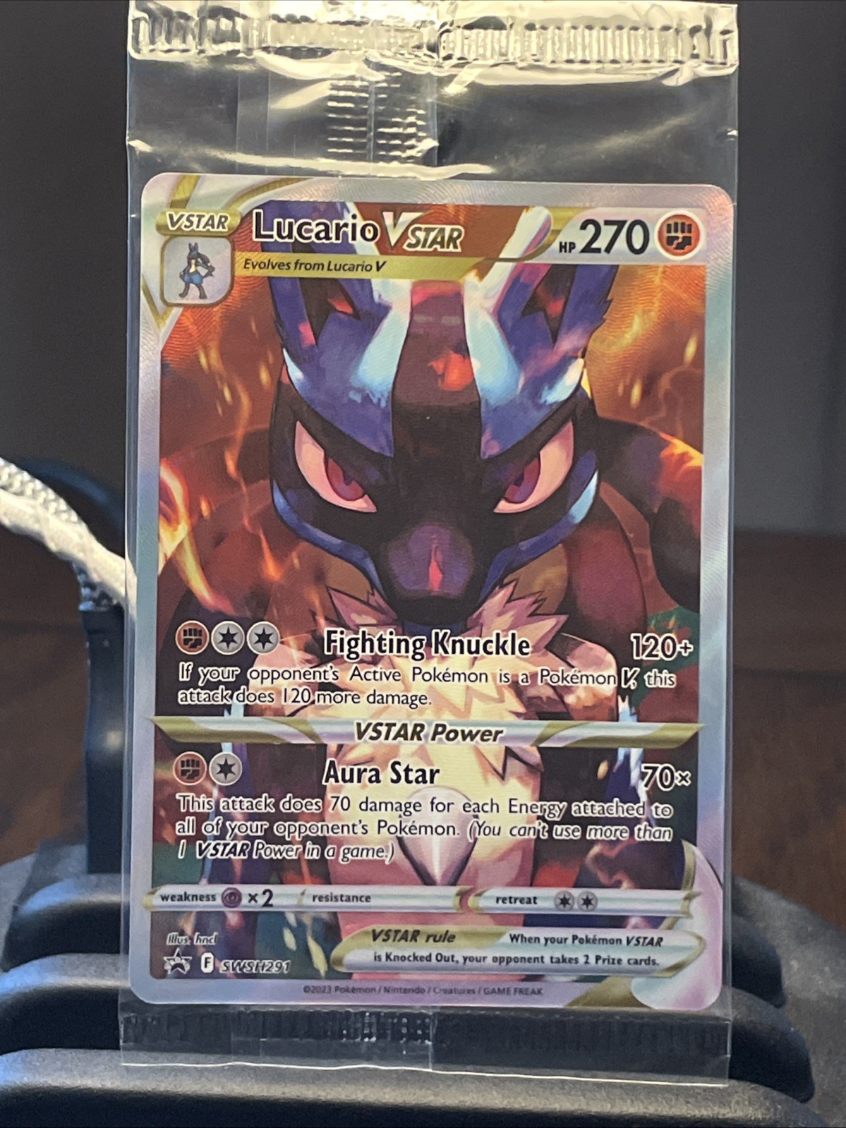 Pokemon TCG Lucario VSTAR Black Star Promo Crown Zenith NM Sealed