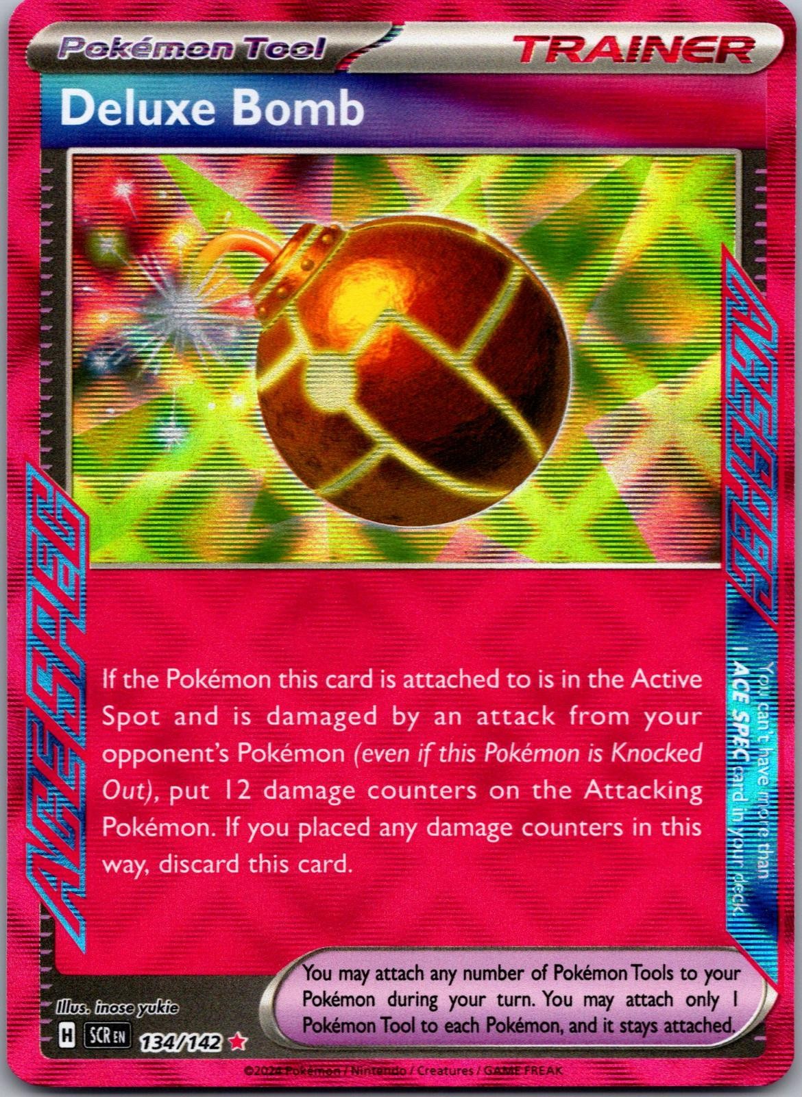 Deluxe Bomb 134/142 ACE SPEC Rare Stellar Crown Pokemon Holo Lightly Played