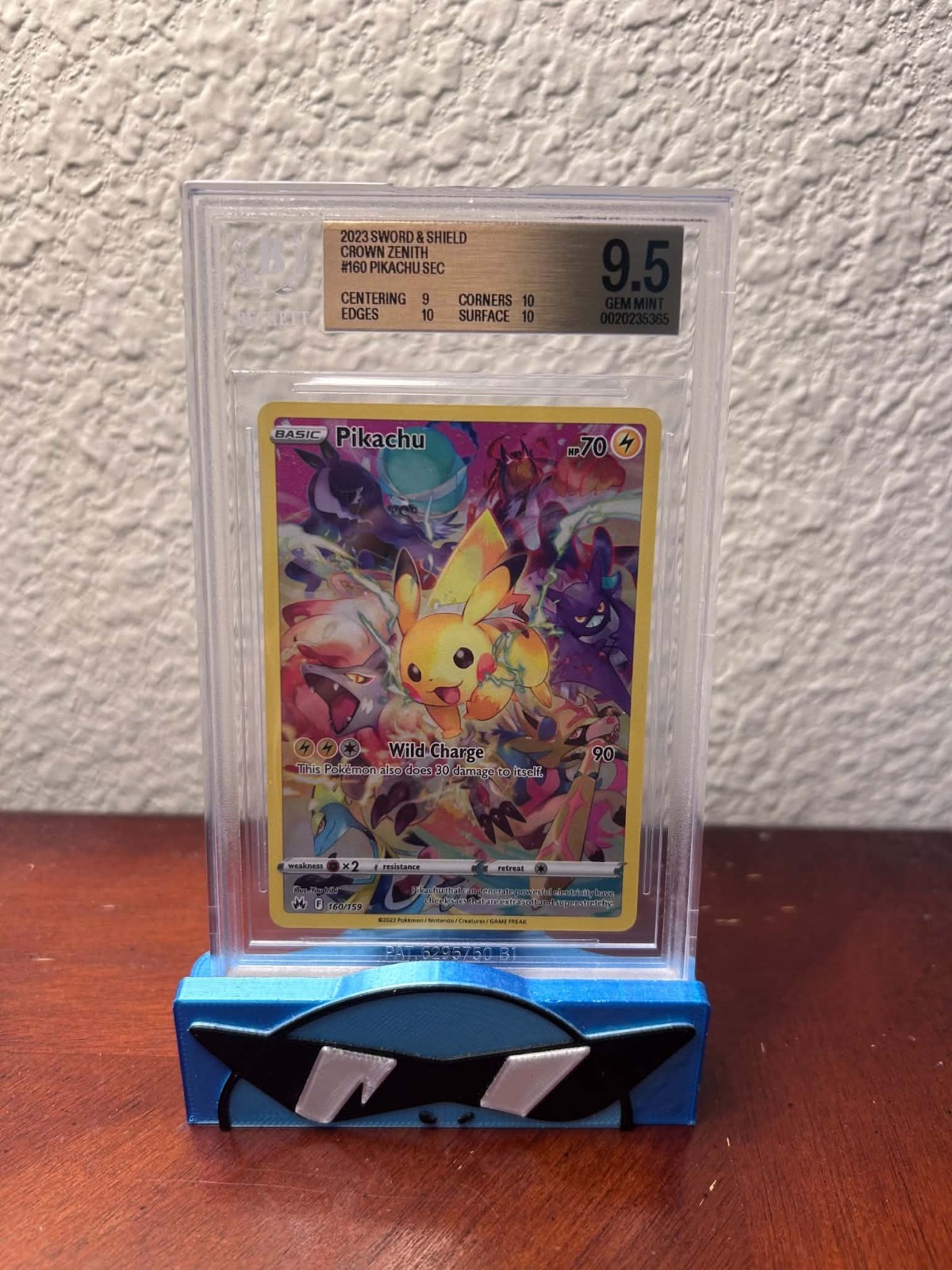 2023 Sword & Shield Crown Zenith #160 Pikachu BGS 9.5 (Triple 10 Subgrades)