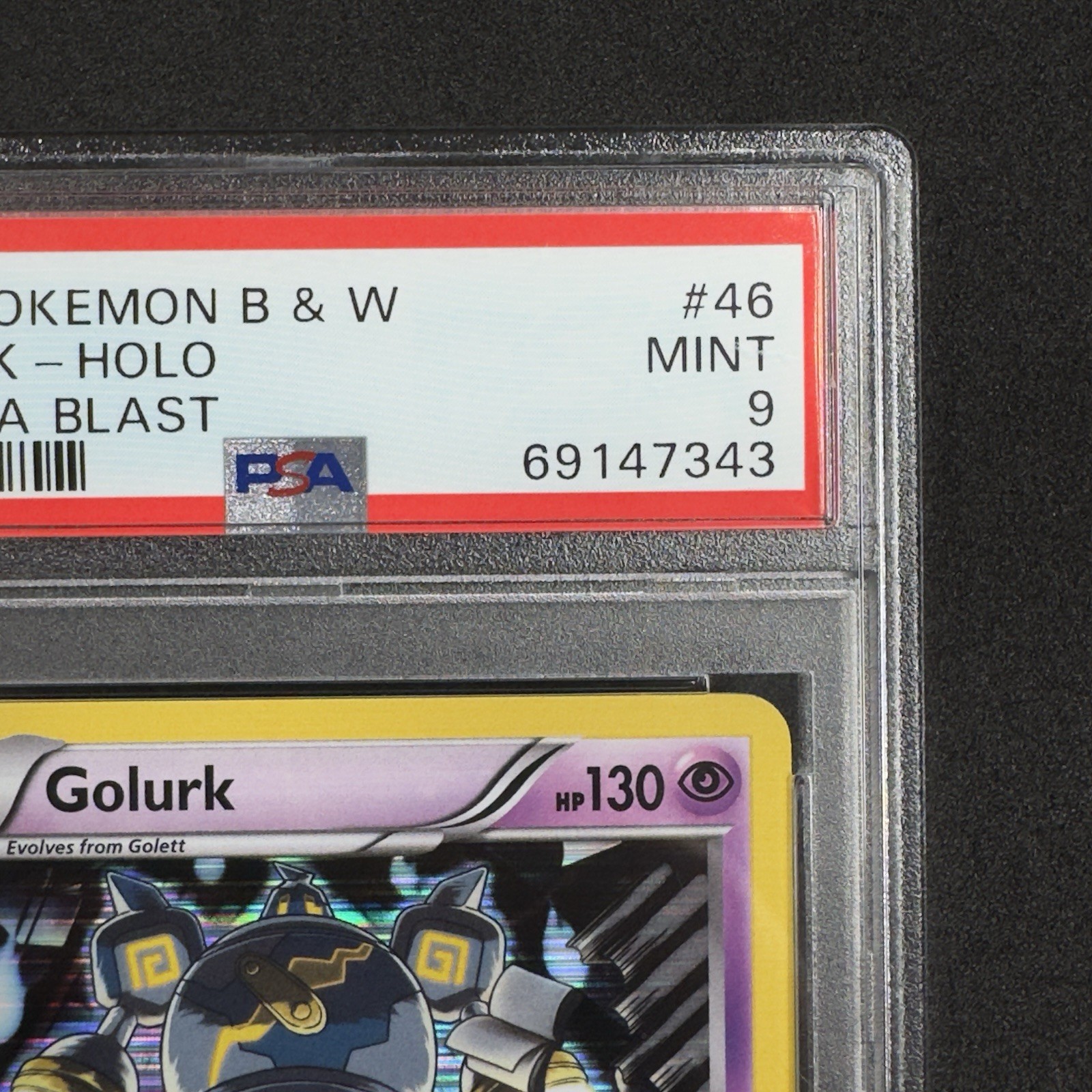Golurk 46/101 Holo Plasma Blast Black & White 2013 Pokemon 1 OF 9 Low Pop! PSA 9