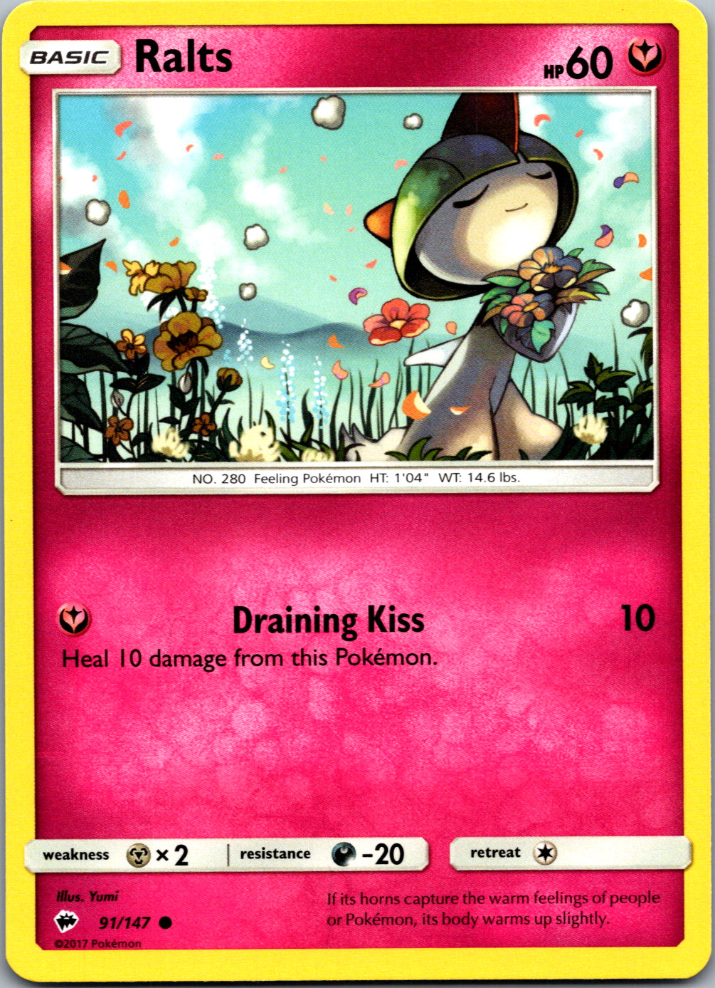 Ralts #91/147 SM – Burning Shadows Yumi NM