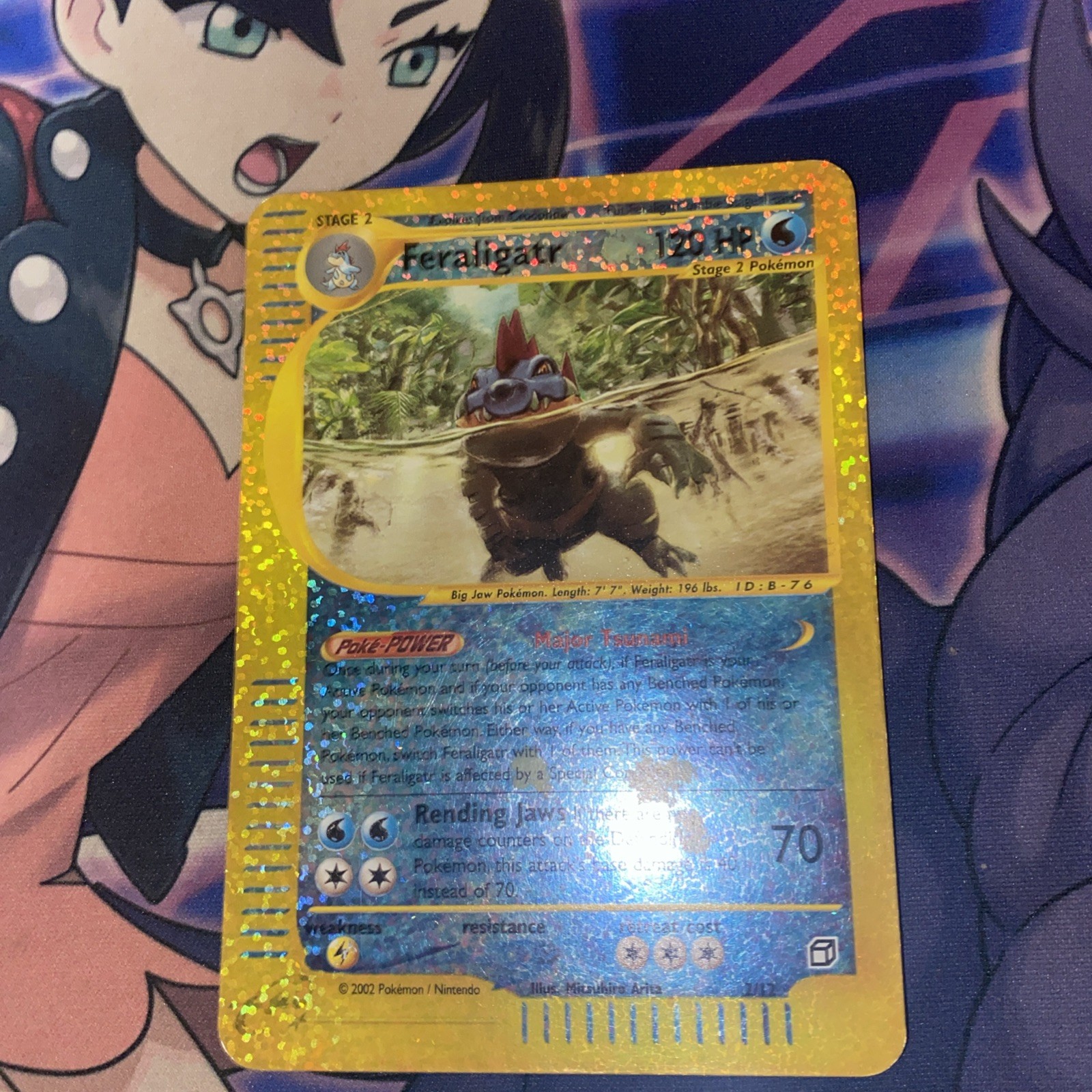 2002 Pokemon FERALIGATR Expedition REVERSE HOLO Jumbo BOX TOPPER Set Card 2/12