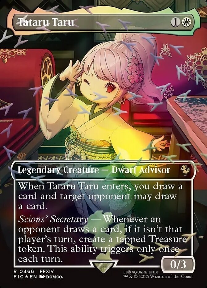 Tataru Taru (Borderless) (Chocobo Track) Final Fantasy Foil Playtest Card