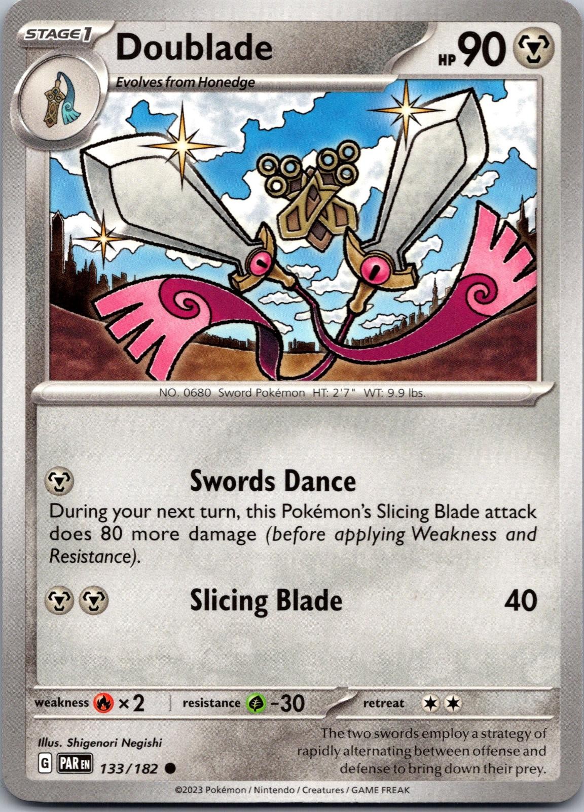 Doublade 133/182 Common Paradox Rift Pokemon Near Mint