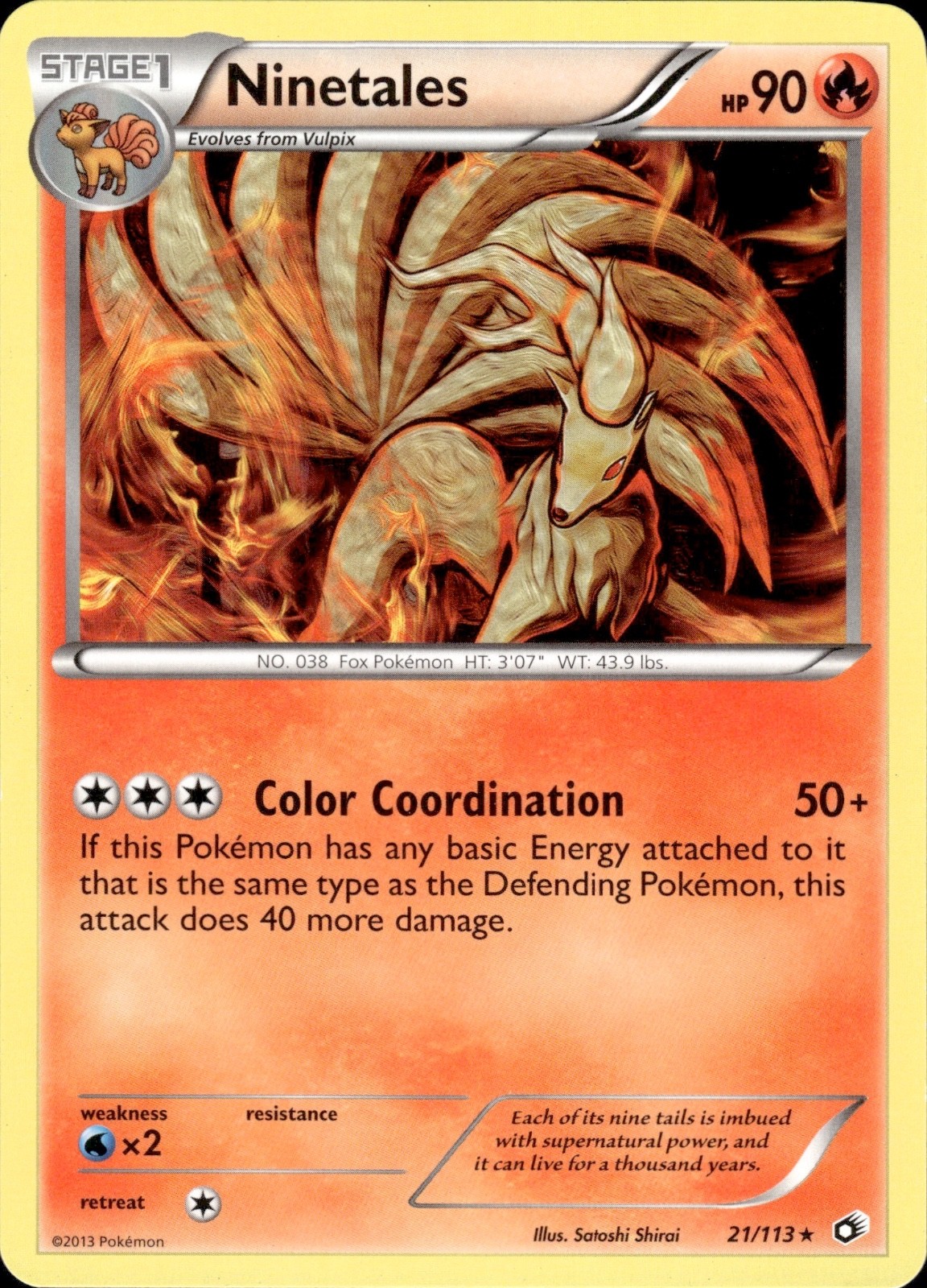 Ninetales Rare Legendary Treasures 21/113 LP