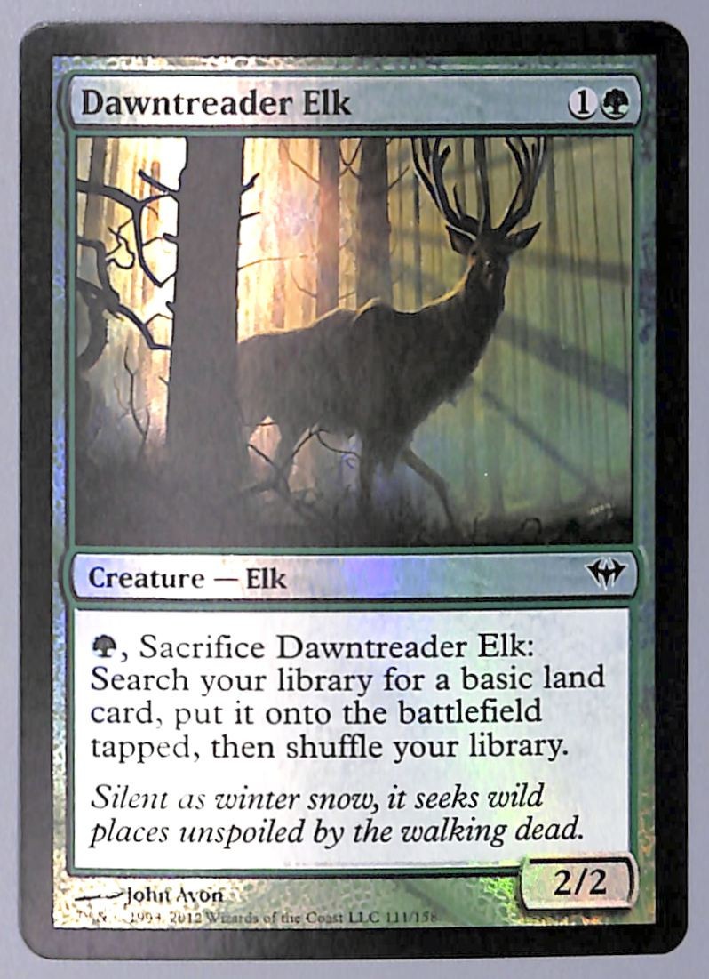 Dawntreader Elk – Foil – 111 – Dark Ascension (DKA) MTG LP
