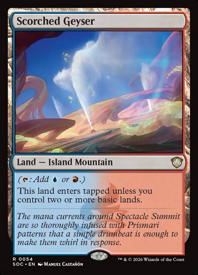 MTG Commander SOS R Scorched Geyser #0054