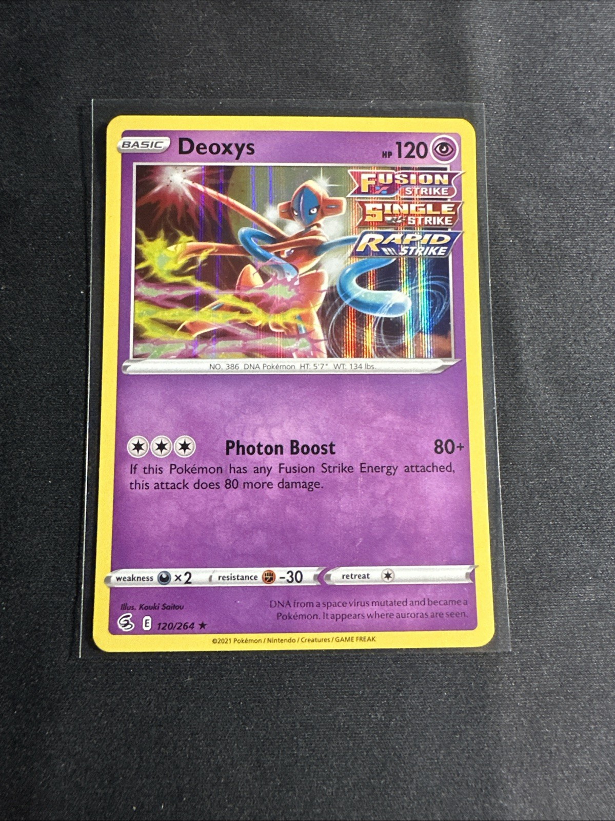 Deoxys 120/264 Swsh08: Fusion Strike Holo