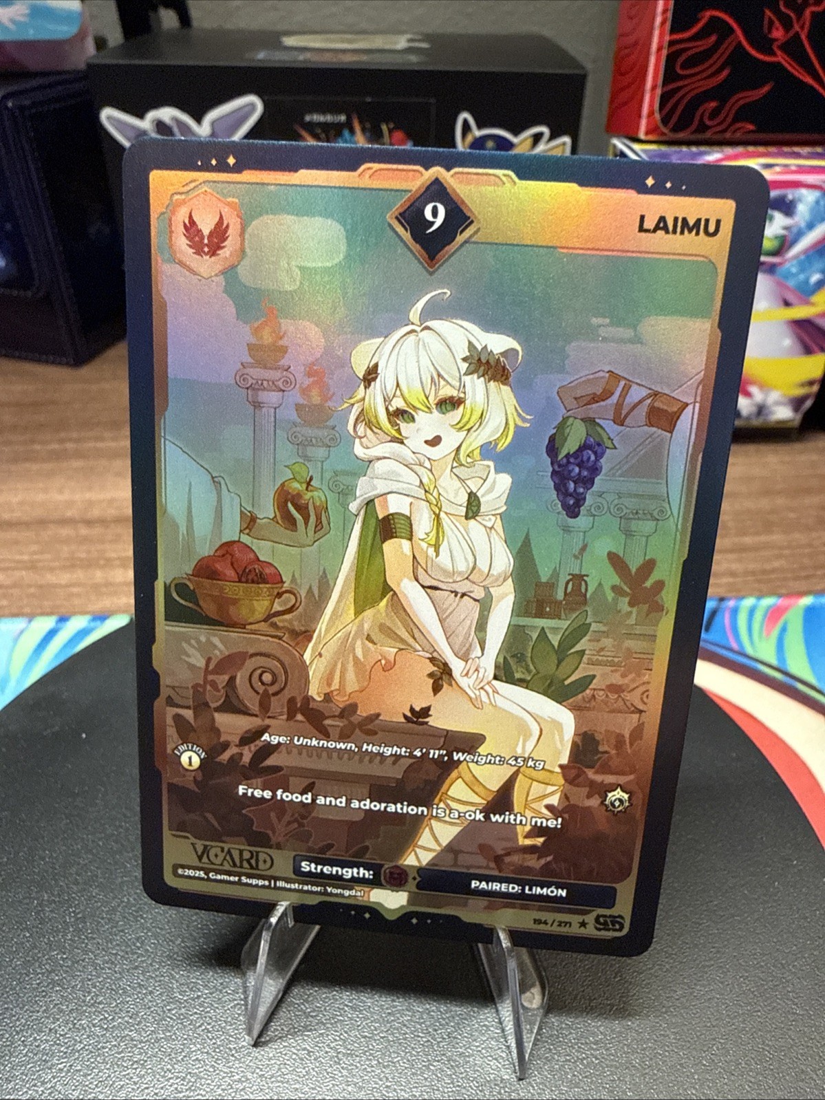 Gamersupps Vcard TCG Divine Chaos Laimu Holo 9 1st Edition Full Art
