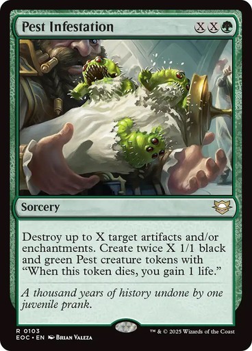 Pest Infestation NM RARE MTG Commander: Edge of Eternities Green Sorcery Regular