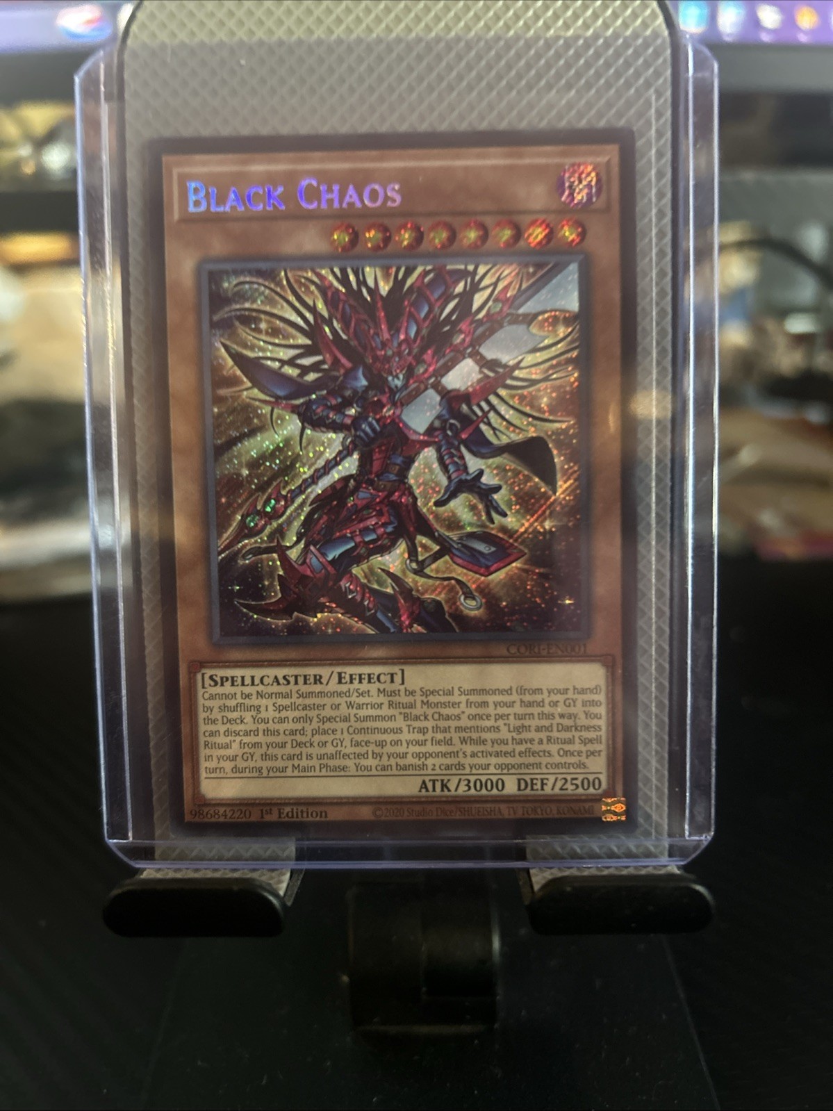 Black Chaos Secret Rare CORI-EN001 Chaos Origins 1st Edition