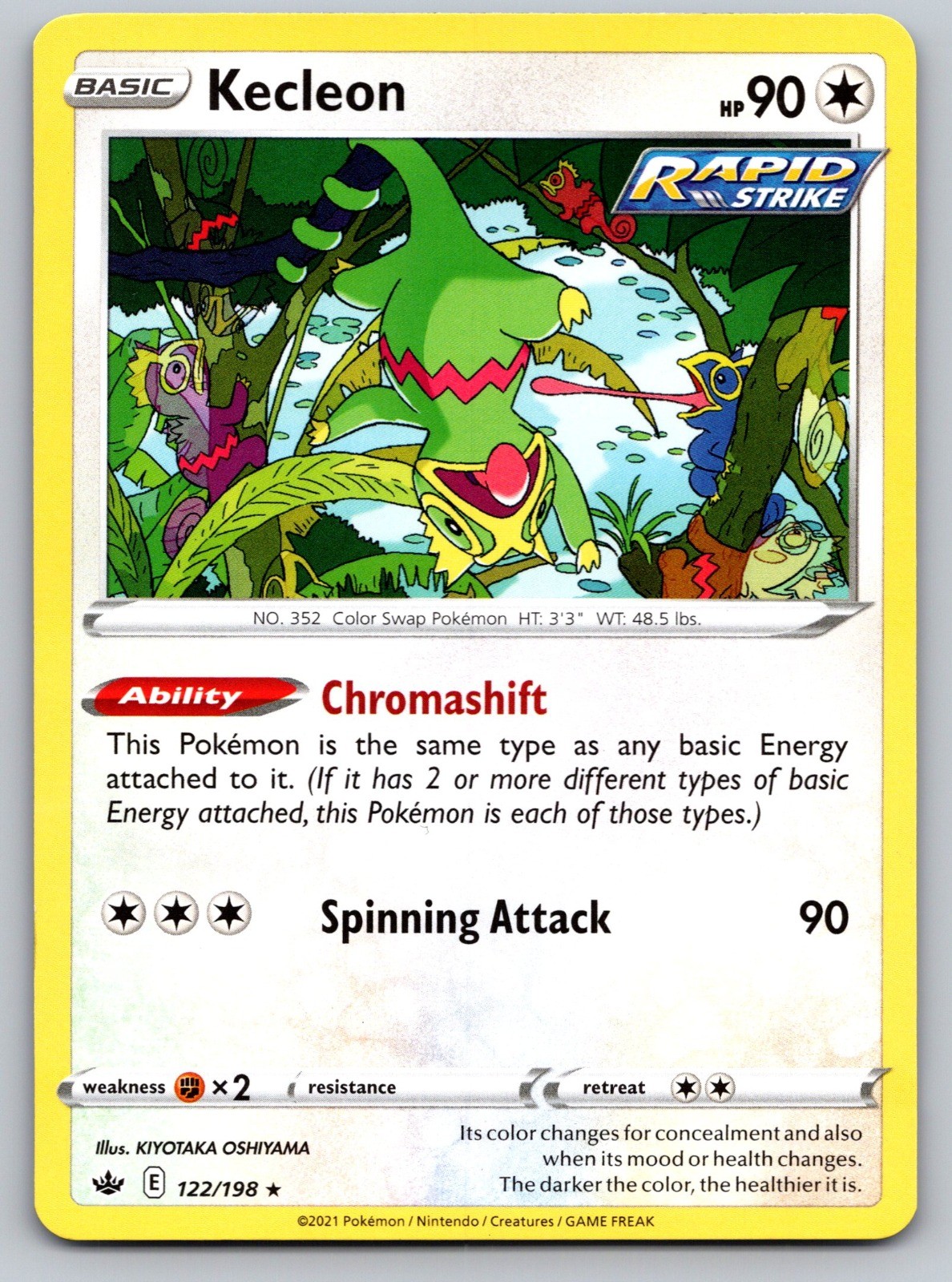 Kecleon Rare SWSH06: Chilling Reign 122/198 NM