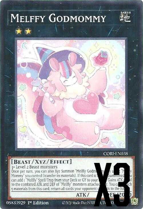 3x Melffy Godmommy CORI-EN038 Chaos Origins 1st Edition NM Yugioh