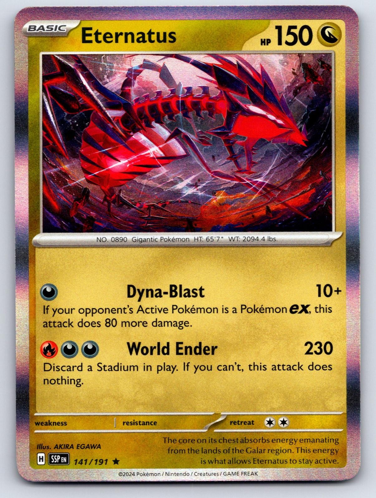 Eternatus 141/191 Rare Surging Sparks Pokemon Holo Near Mint