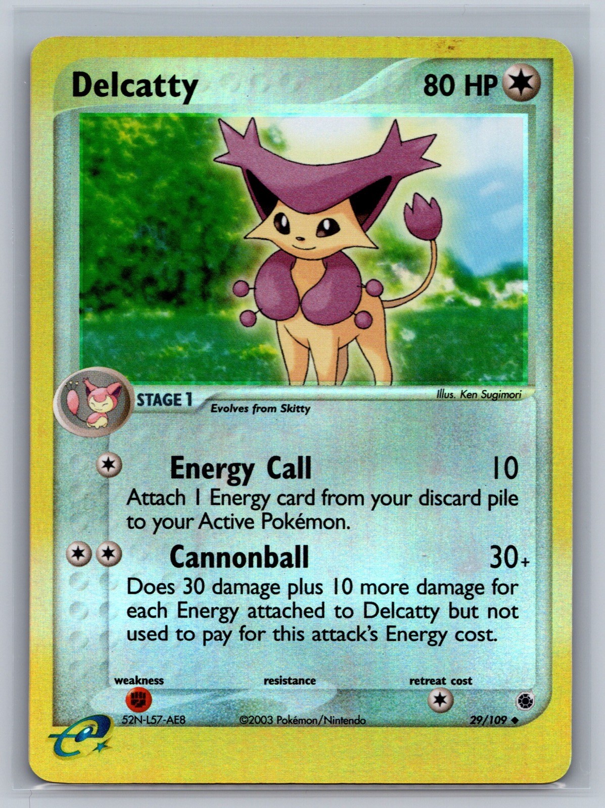 Delcatty 29/109 Uncommon Ruby & Sapphire Pokemon Reverse Holo Lightly Played