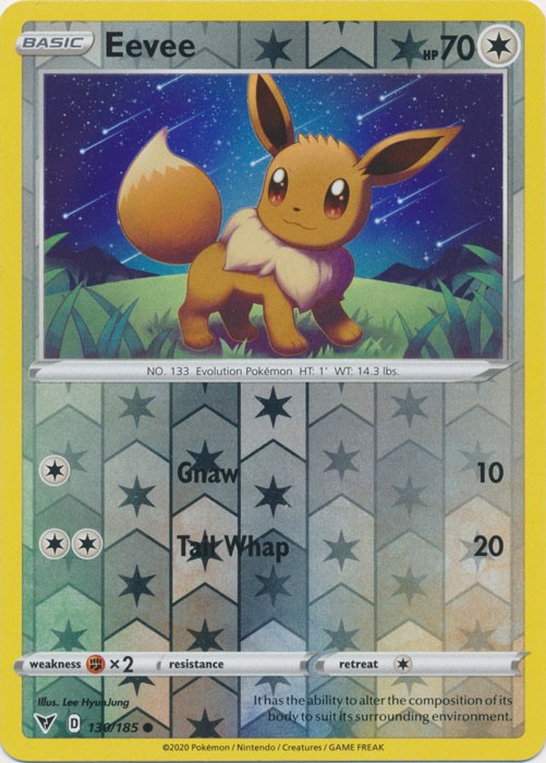PO-04 Reverse Holo Eevee 130/185 Common SWSH04: Vivid Voltage