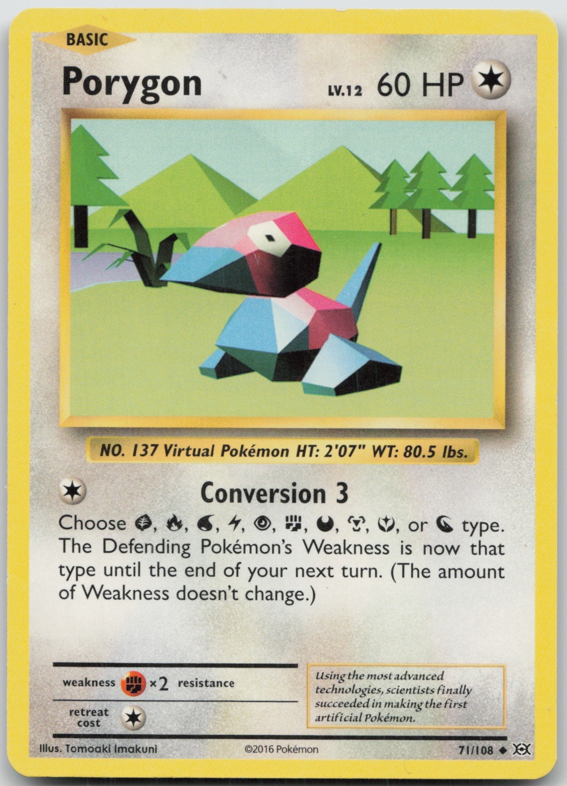 Porygon Uncommon XY – Evolutions 71/108 MP Tomoaki Imakuni