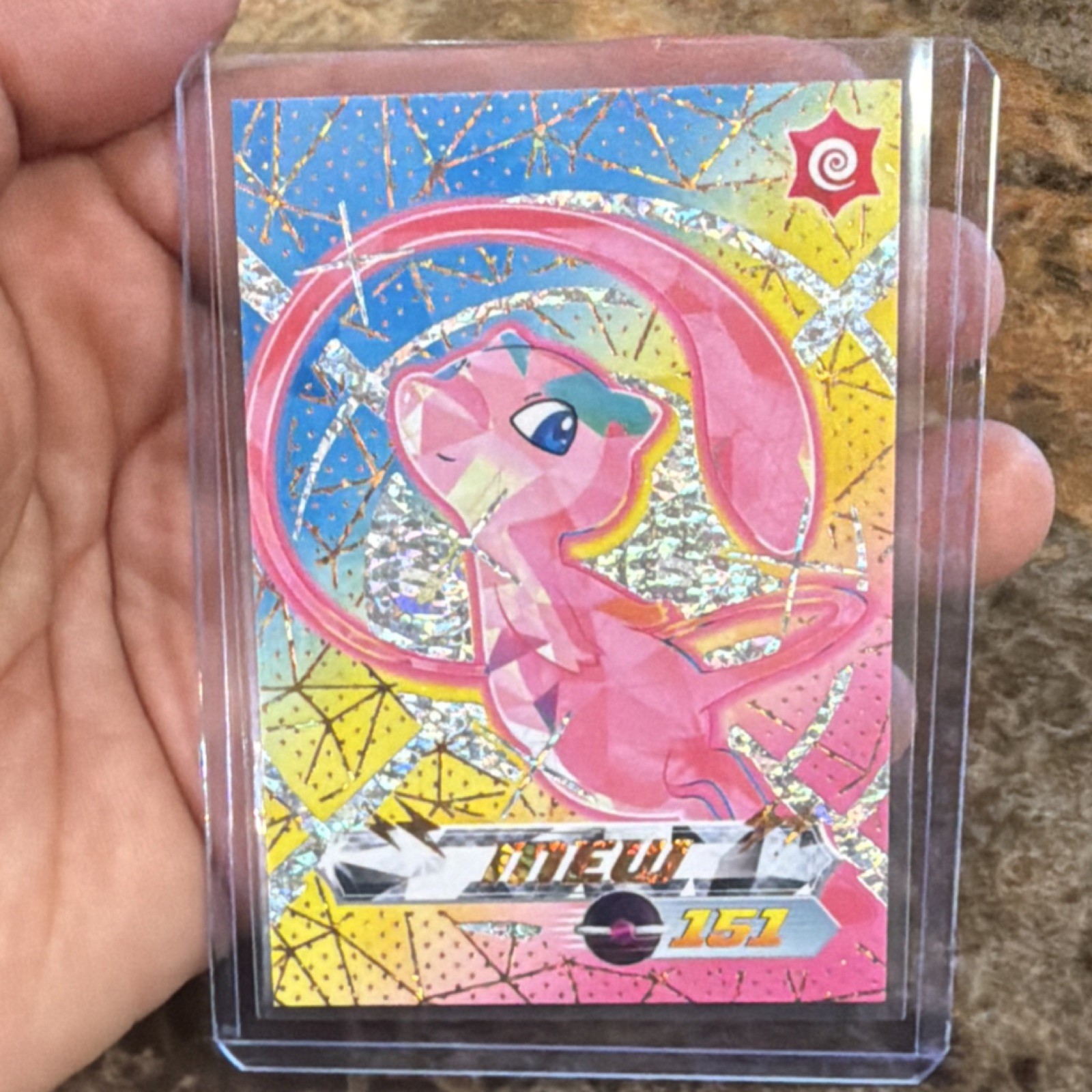 Pokemon Mew Cracked Ice Holo Blue Pokedex Card Limited Edition Flash Box Hit