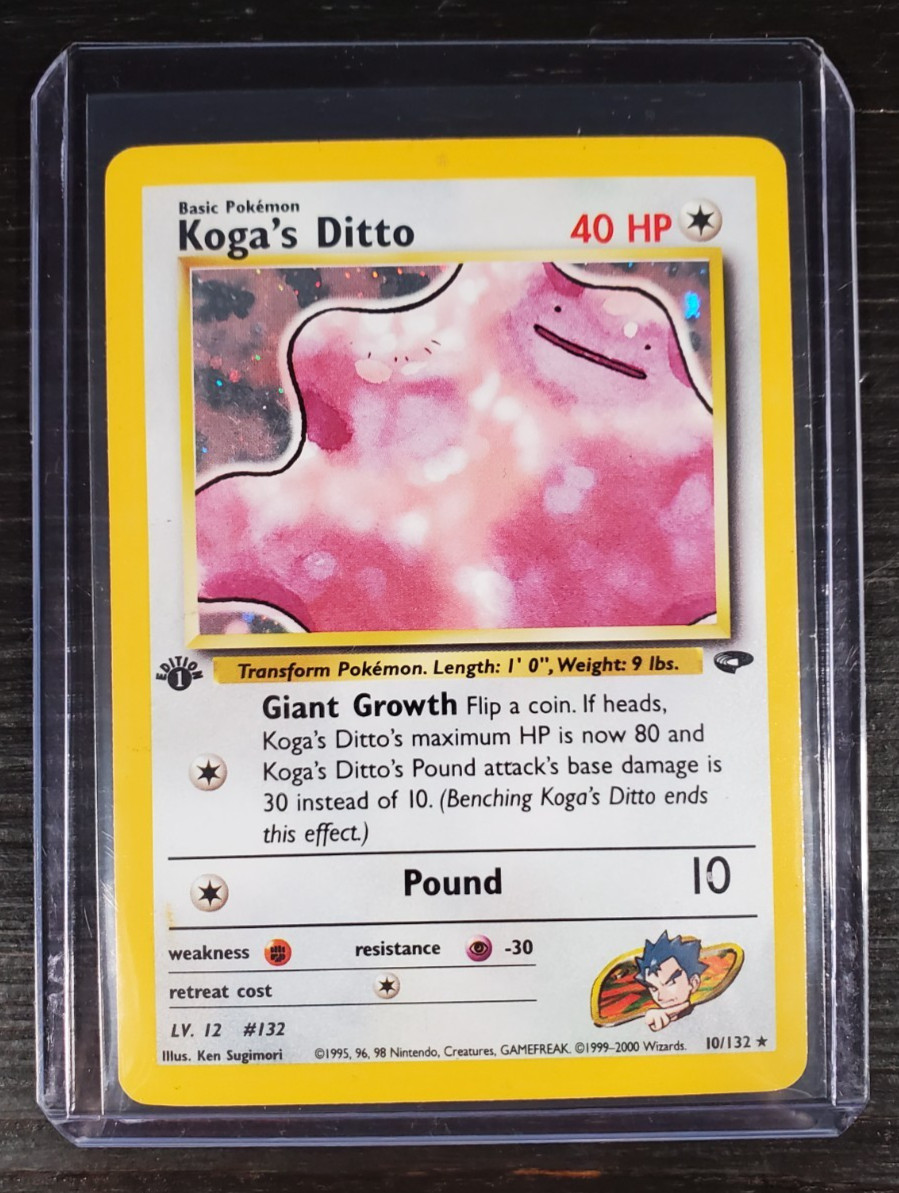 Koga’s Ditto 10/132 Gym Challenge Holo | 1ST EDITION | LP+ (Lightly Played)