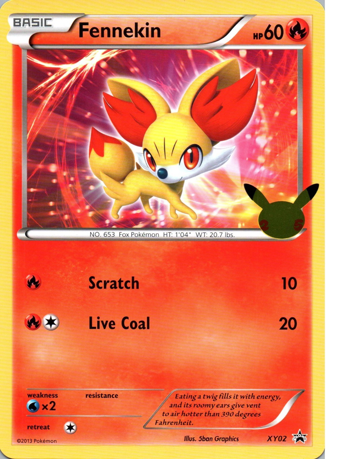 Fennekin | XY02 Promo Jumbo | First Partner Pack | LP
