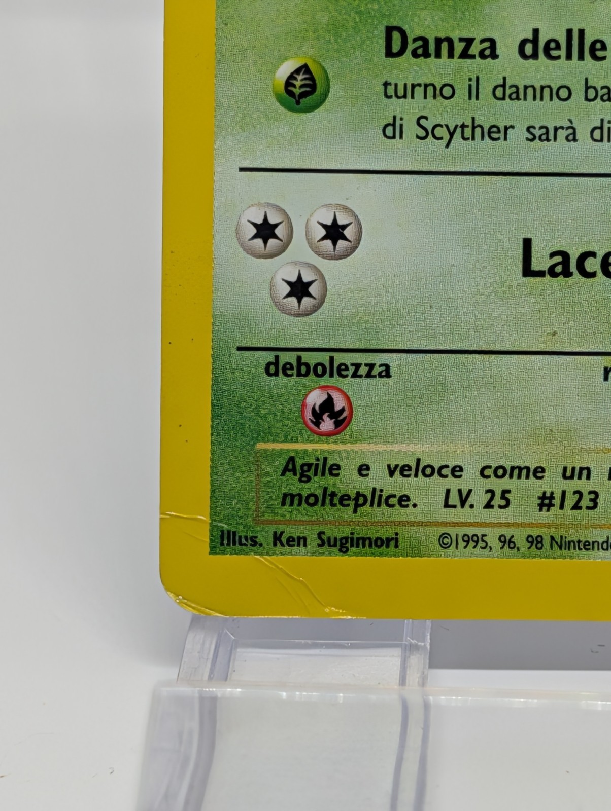 Pokémon TCG Scyther Jungle 10/64 Unlimited Holo Rare MP (Damaged) SWIRL 🌀