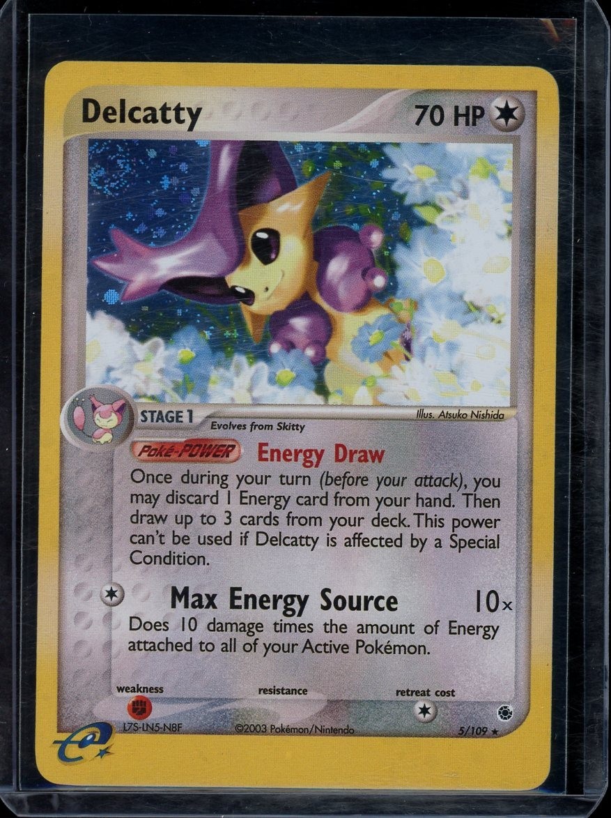 Delcatty Pokémon 2003 EX Ruby & Sapphire Holo Rare 5/109 LP