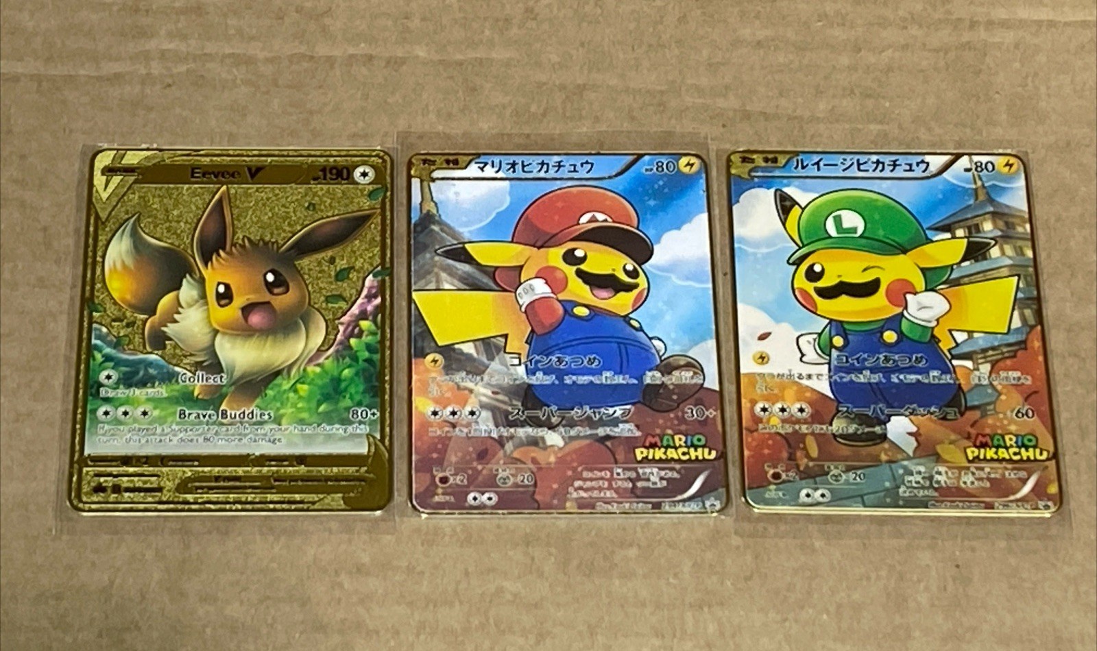 Gold Metal Card Collector’s Gift Display Fan Art Cards 3X New