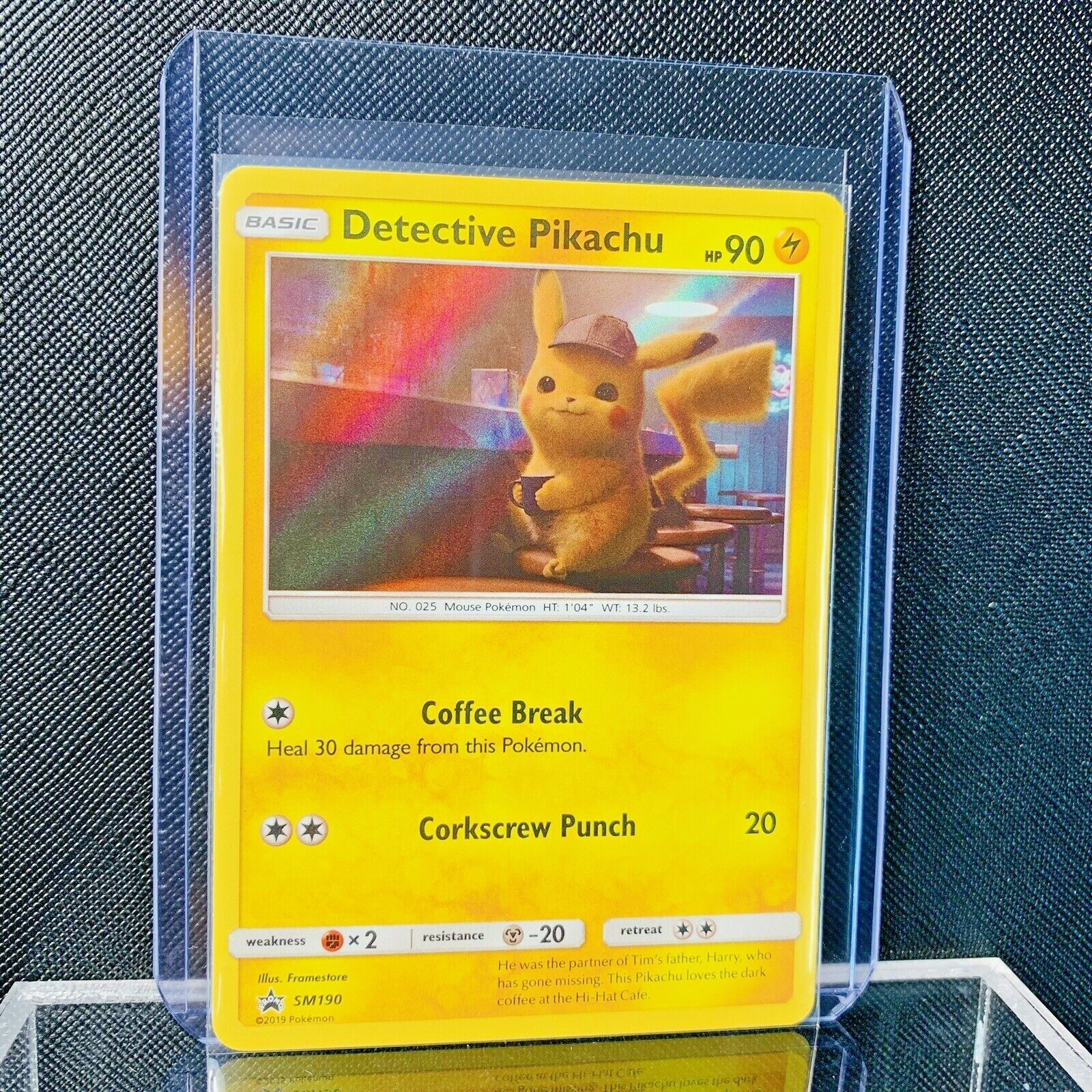 Detective Pikachu Movie Promo Holo SM190 Pokemon Card EXCLUSIVE MINT
