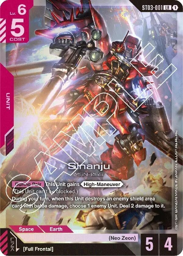 Sinanju Foil – ST03-001 NM – Gundam TCG Card Game