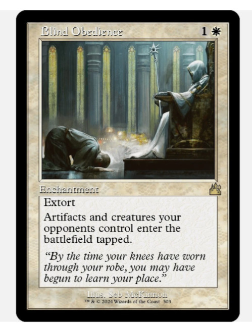 Blind Obedience (Retro Frame) – 303 – NM – Ravnica Remastered