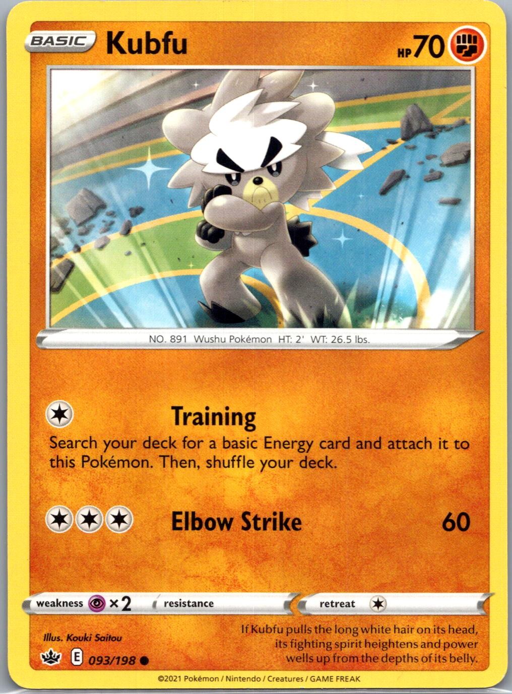 Kubfu 093/198 Common Chilling Reign Pokemon Near Mint