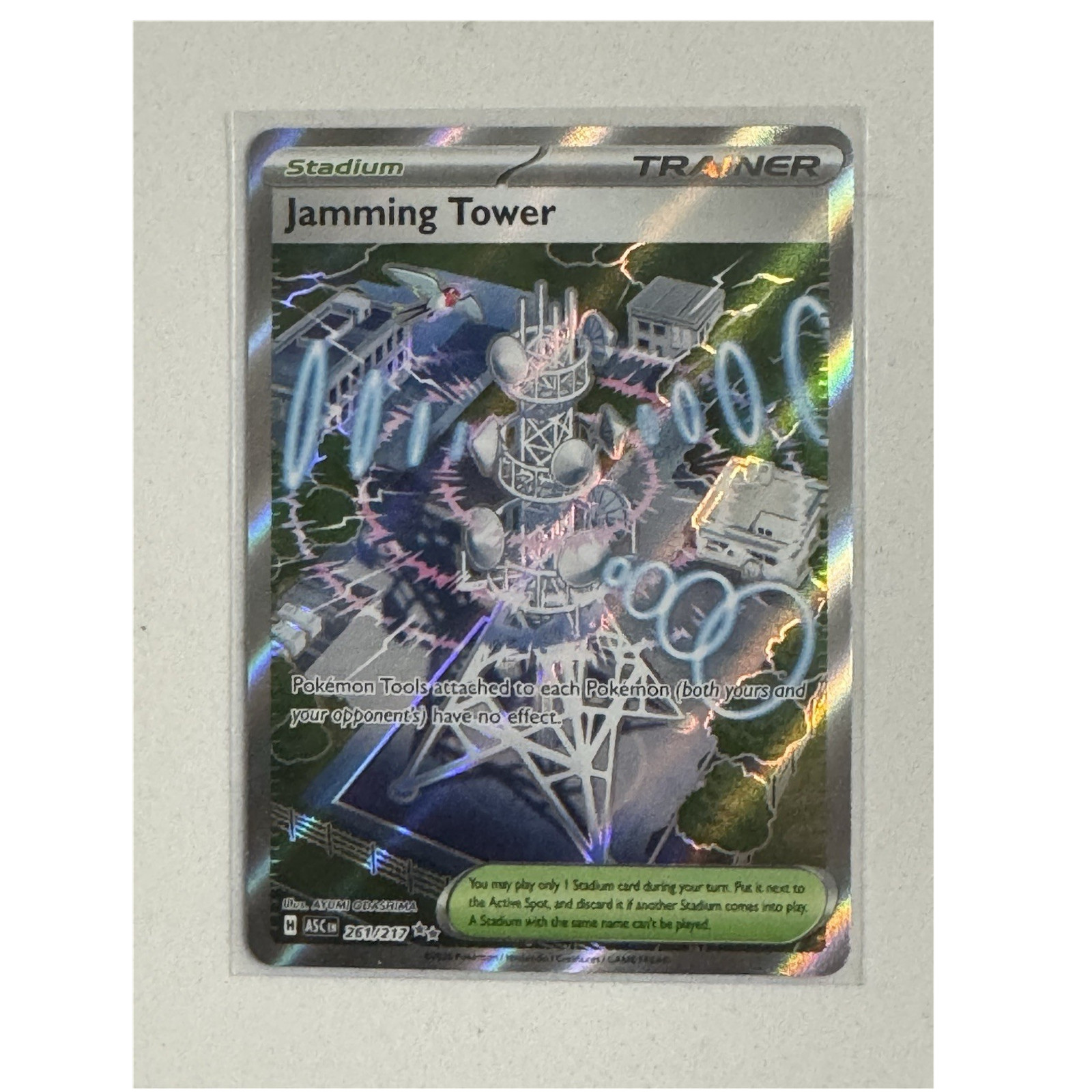 Pokémon Jamming Tower Trainer Ultra Rare Holo 243/182 ascended heroes English