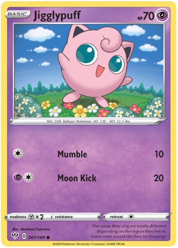 Jigglypuff – 067/189 – Common – Heavily Played