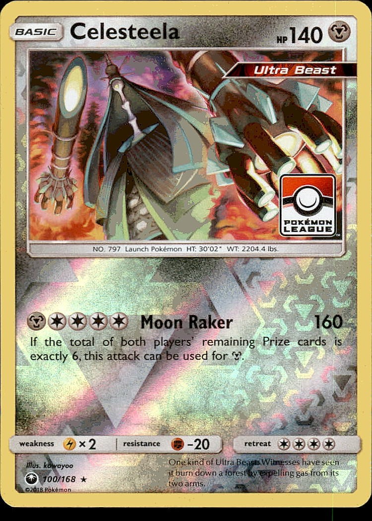 Celesteela 100/168 Rare Celestial Storm Pokemon Reverse Holo LP