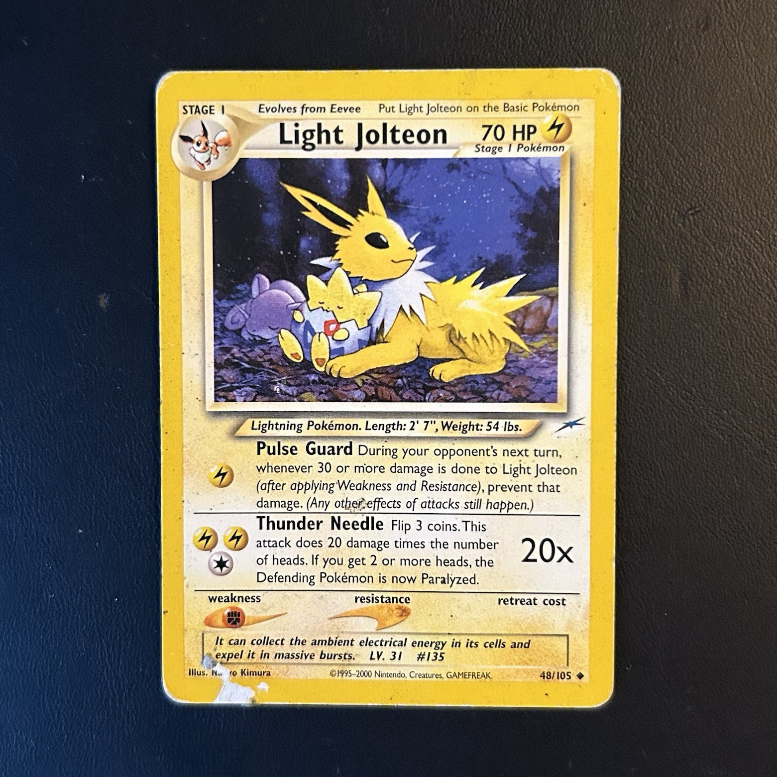 DMG Wizards of the Coast Pokemon TCG Light Jolteon 48/105 Neo Destiny Rare 70 HP