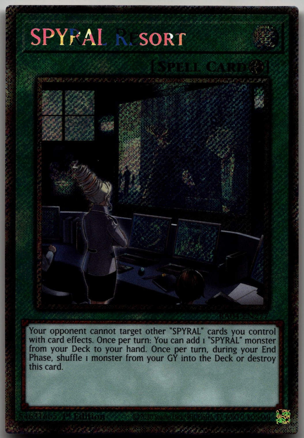 SPYRAL Resort (Platinum Secret Rare) Platinum Secret Rare Quarter Century Stampe