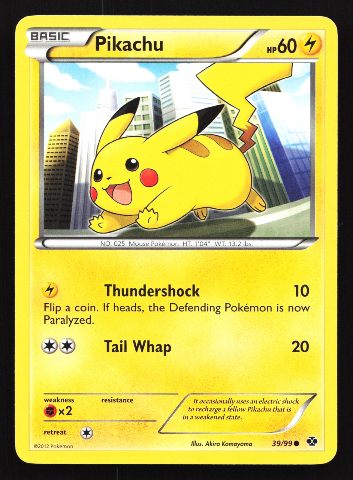 Pikachu 39/99 Next Destinies Common Pokemon Card