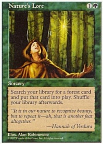 MTG Nature’s Lore, Fifth Edition, Heavily Played, English