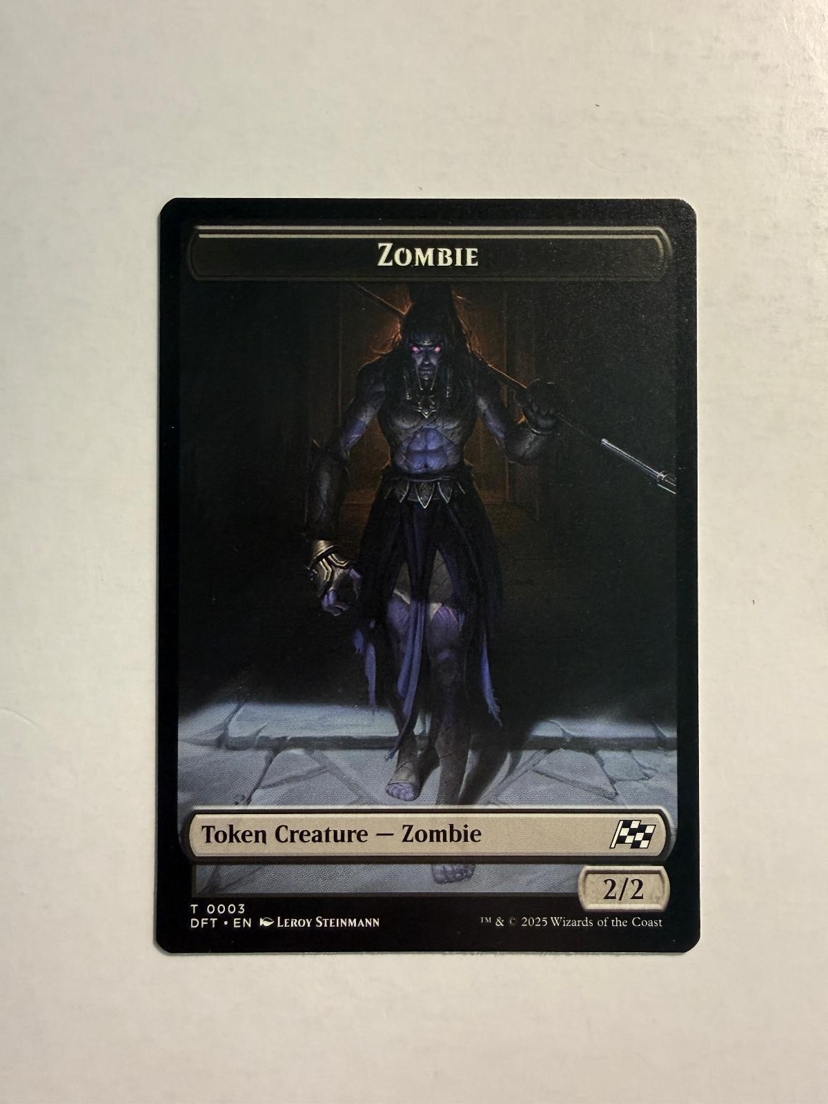 Zombie/Zombie Double-Sided Token 7/3 MTG Commander: Aetherdrift