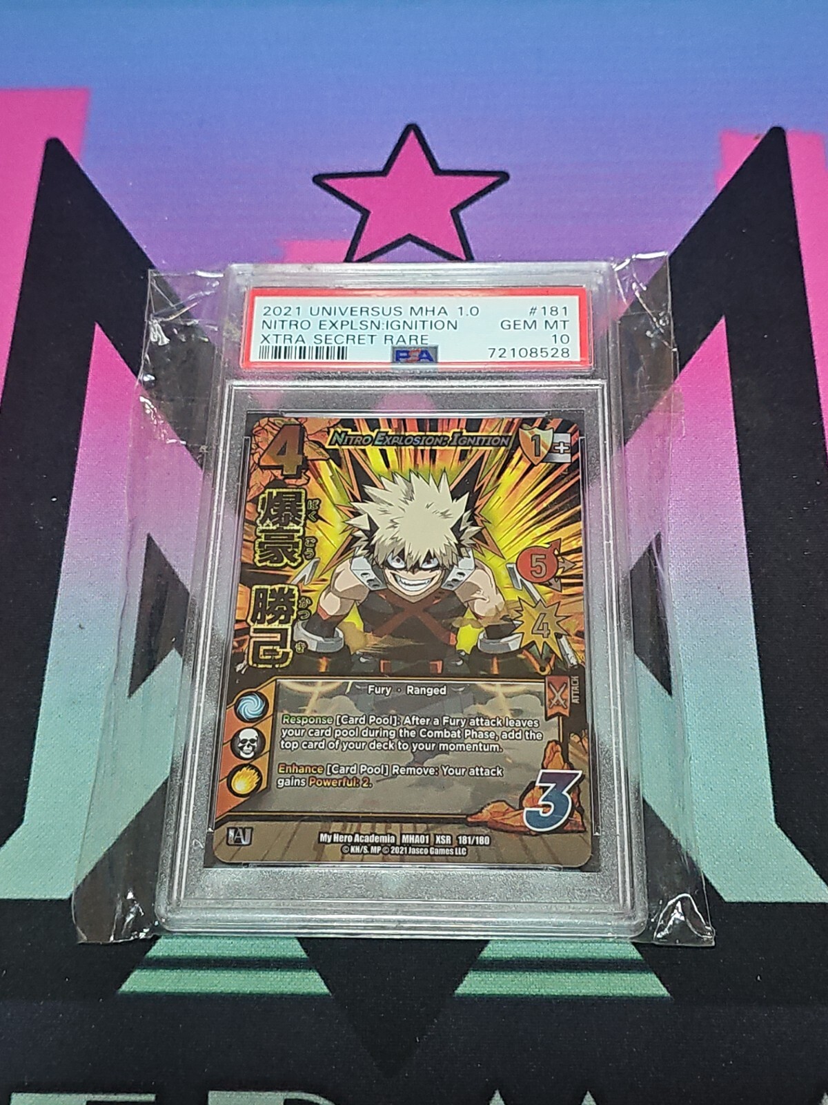 Universus My Hero Academia Nitro Explosion: Ignition First Edition XSR PSA 10
