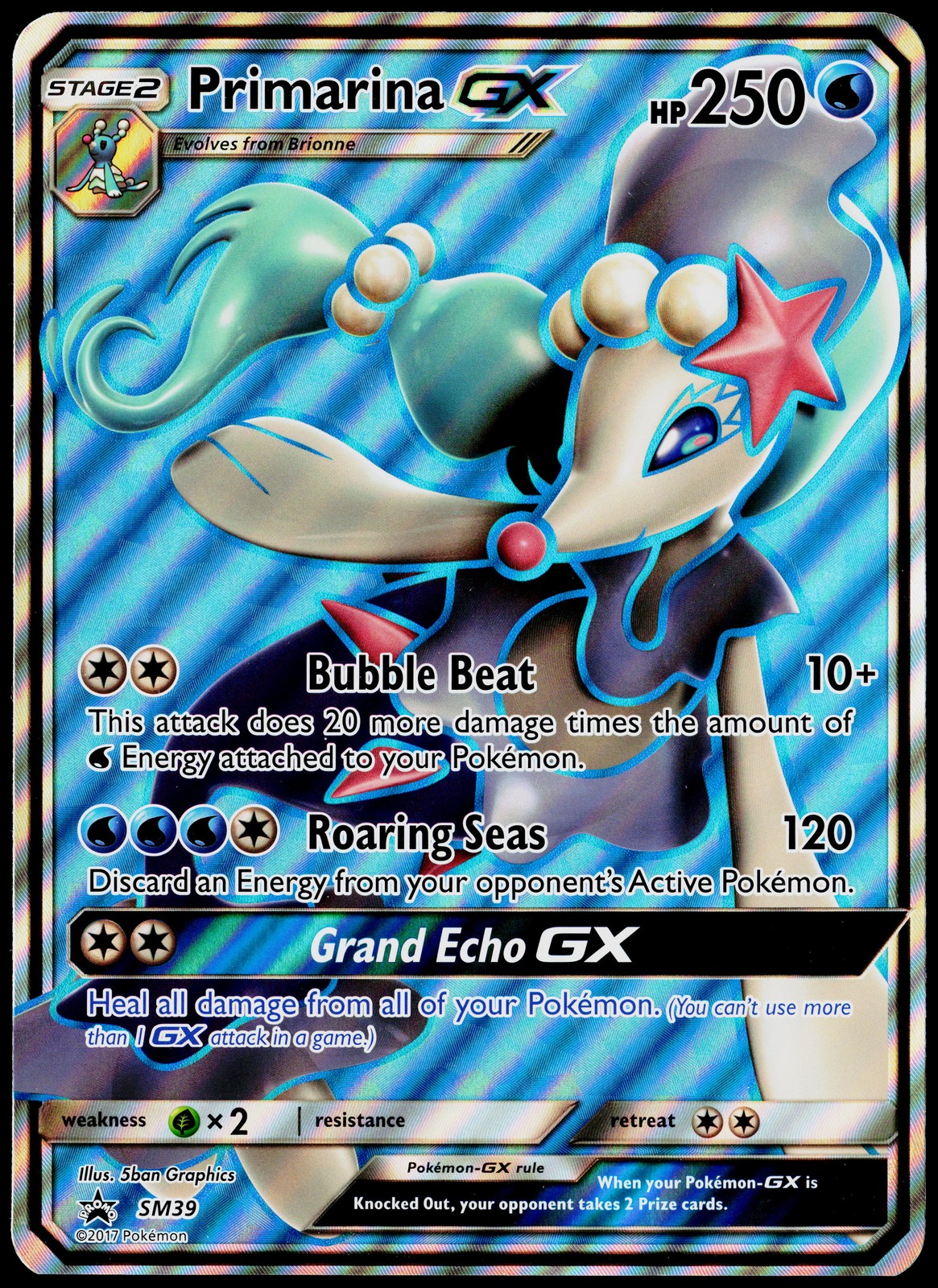 Jumbo Cards #SM39 Primarina GX