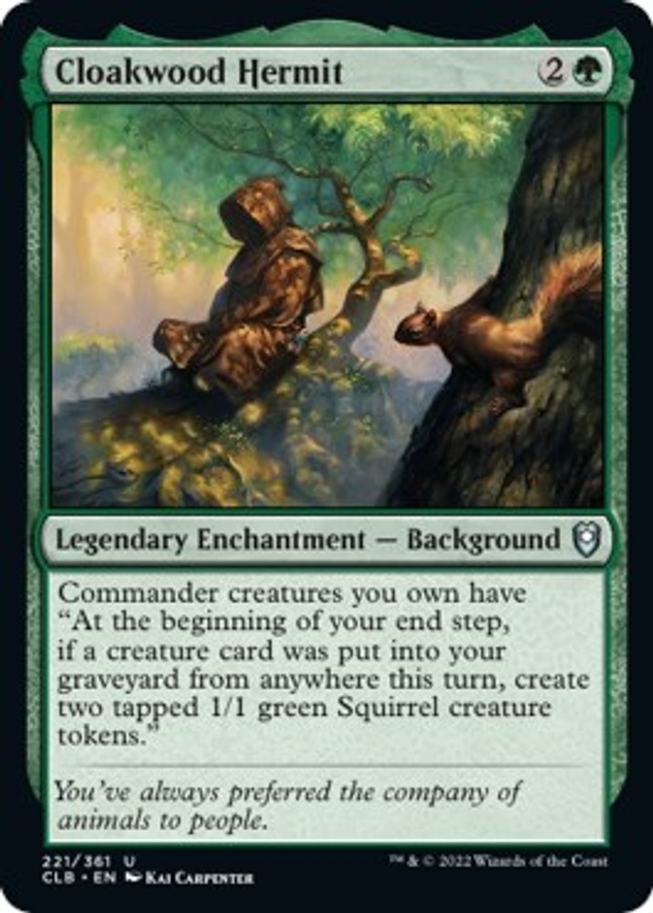 NM – Cloakwood Hermit [CLB – 221] Commander Legends: Battle for Baldur’s Gate