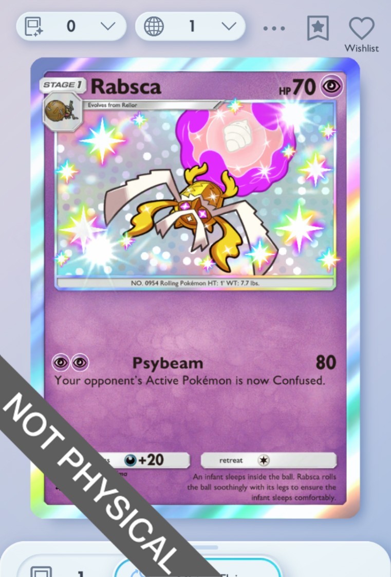 Pokemon TCG POCKET – Rabsca shiny 1⭐, Paradox Drive, English