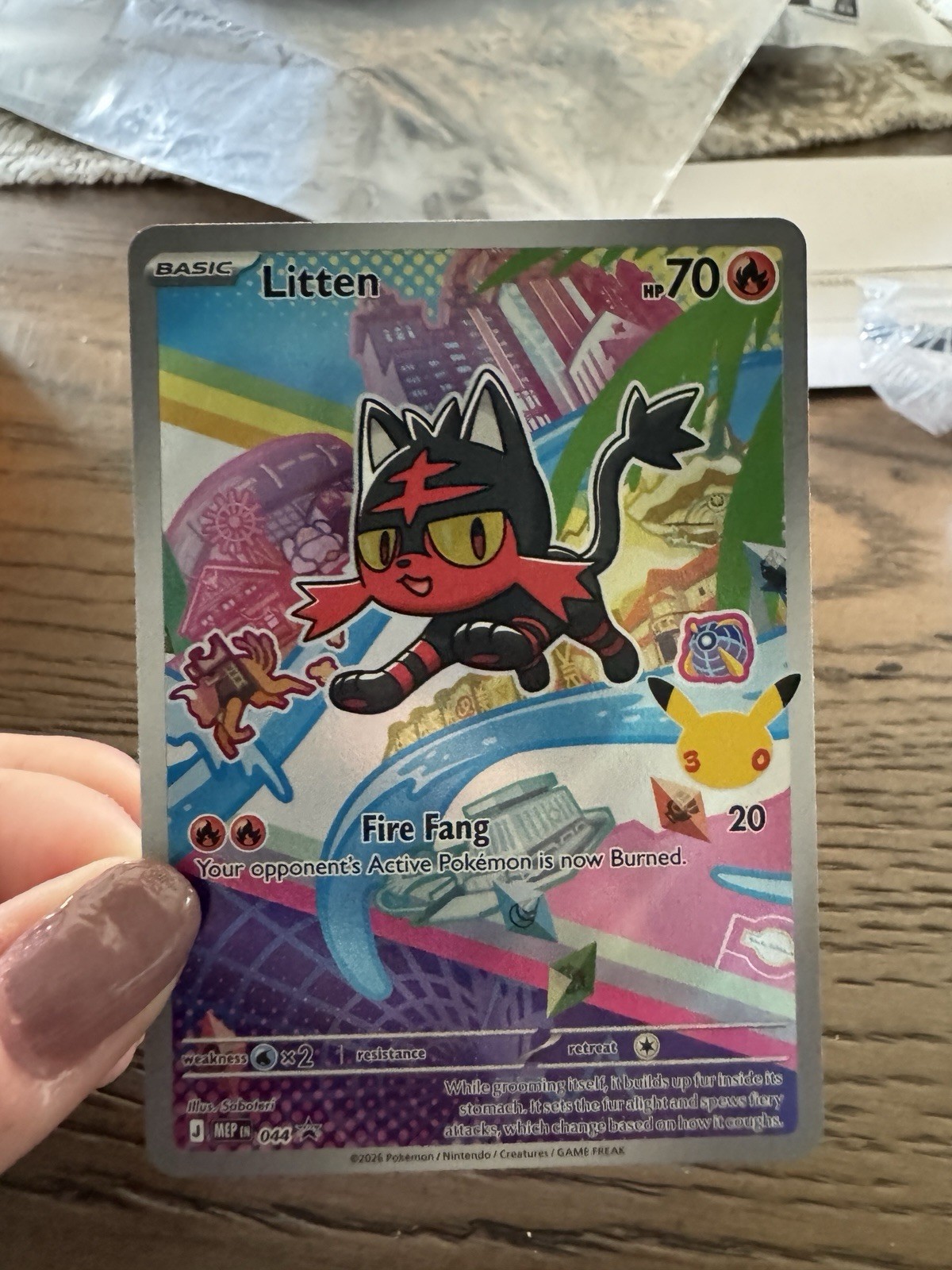 Litten Black Star Promo First Partner Pack 42 Near Mint