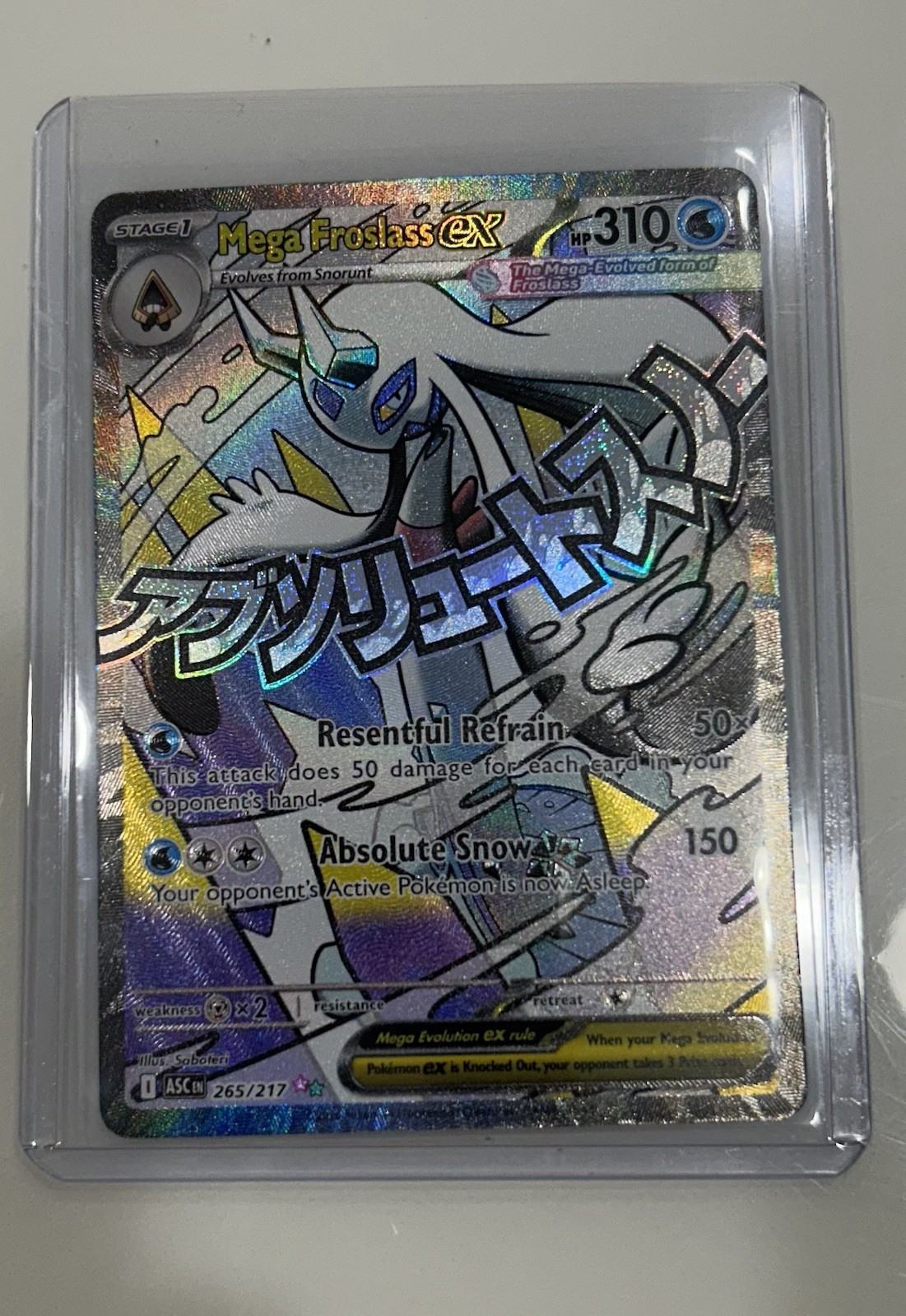 Pokemon TCG Mega Froslass EX 265/217 ASCEND Full Art Holo English