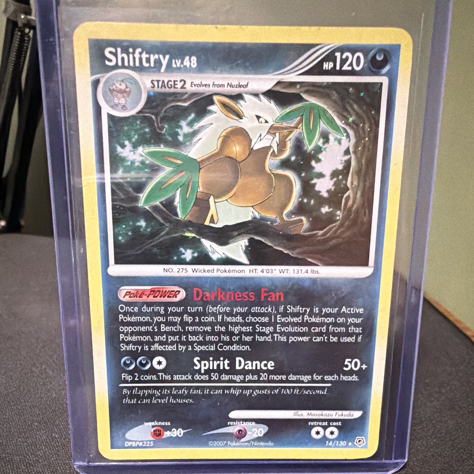 Pokemon TCG Shiftry Diamond & Pearl 14/130 English 2007 Holo Rare HP 120