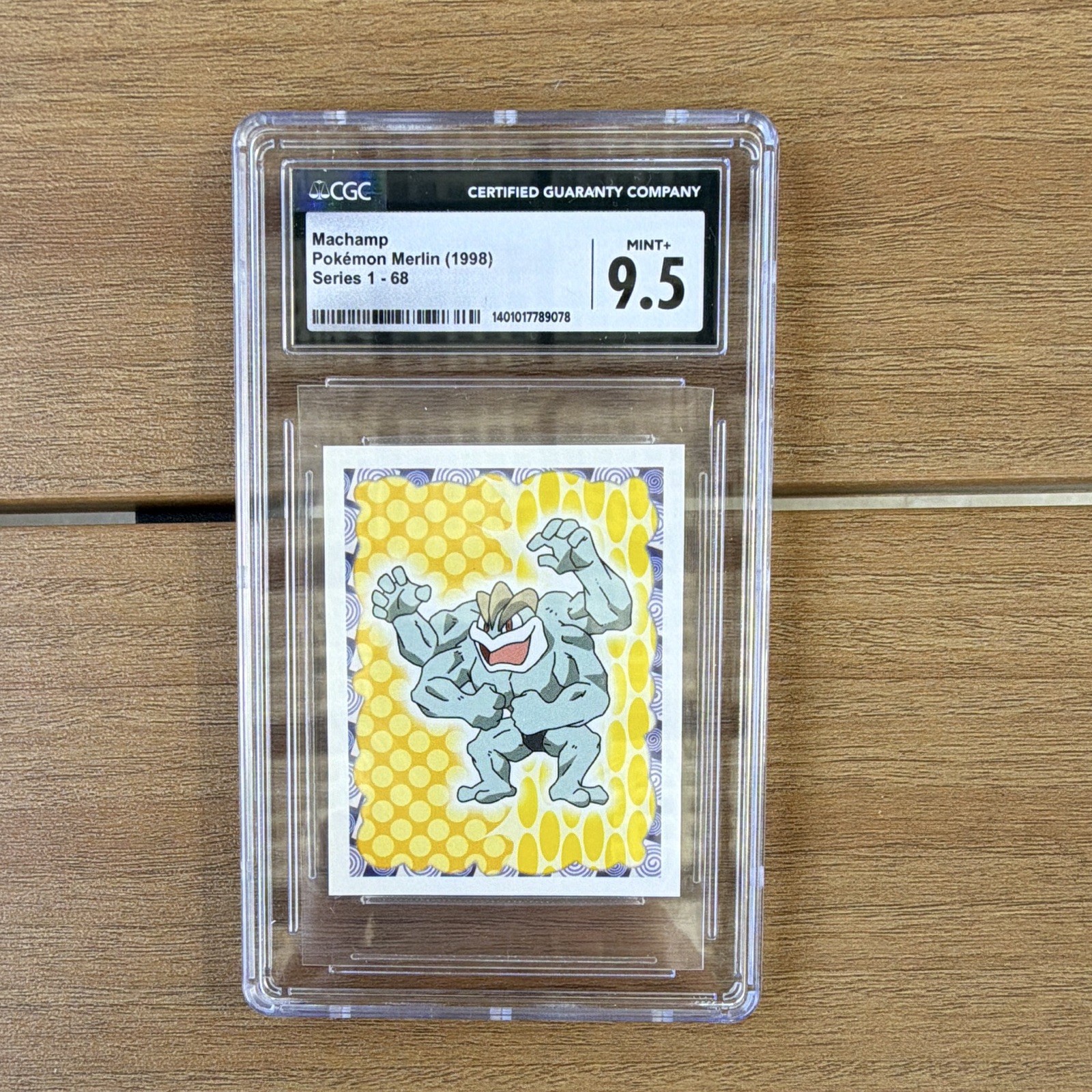 Merlin Machamp 68 Pokémon Merlin 1998 Series 1 Regular CGC 9.5 Graded